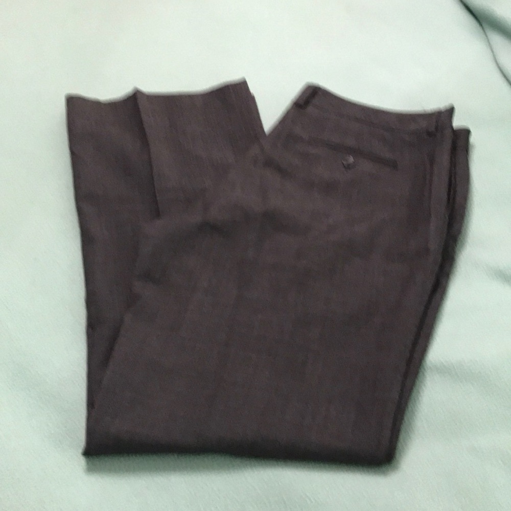 Banana Republic gray plaid slacks
